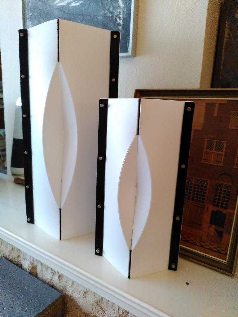 Slamp tafellamp 2 stuks Samuel Parker, Enlèvement ou Envoi, Utilisé, Autres matériaux