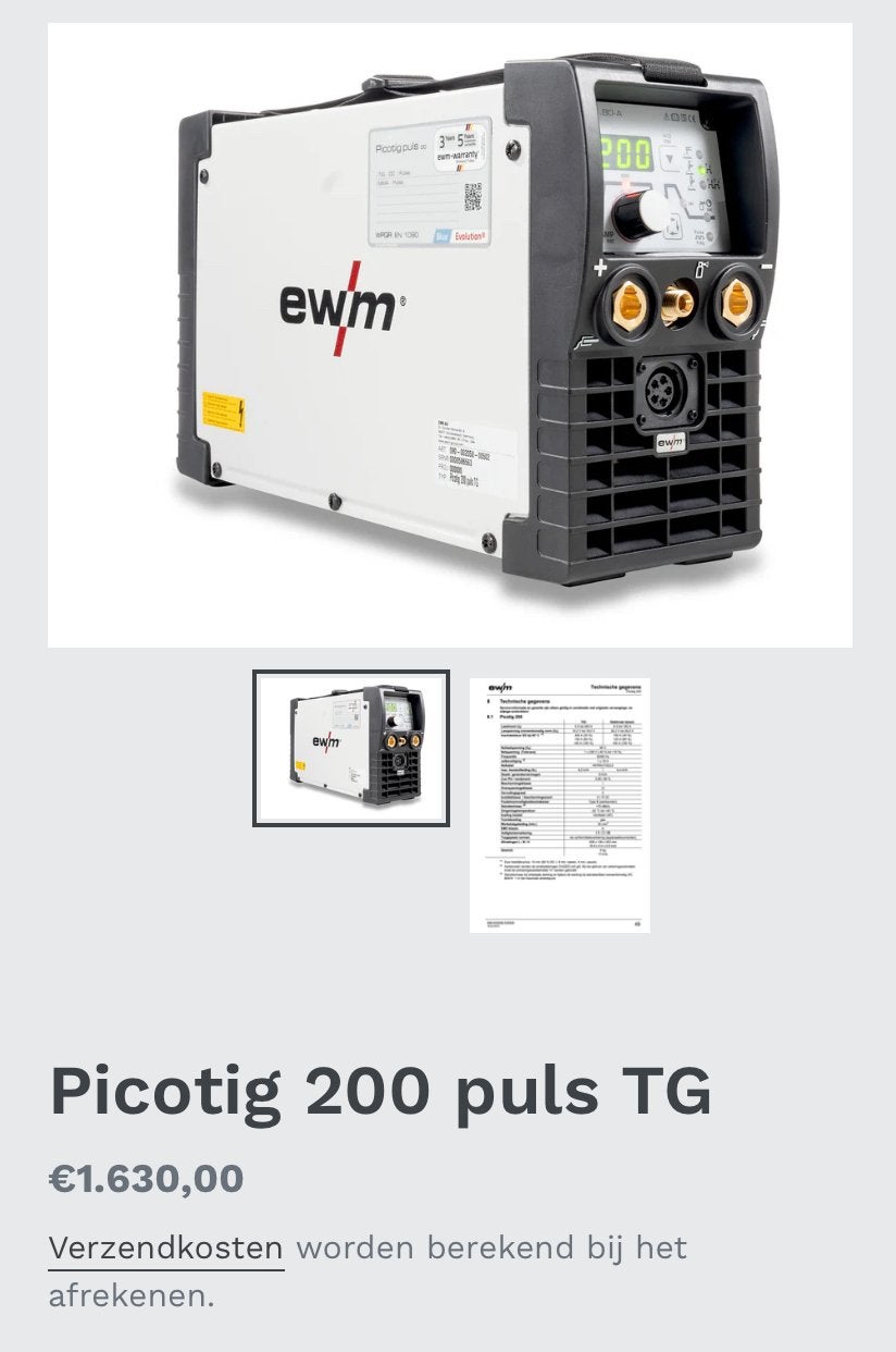 Ewm picotig 200 plus, Ophalen, Zo goed als nieuw