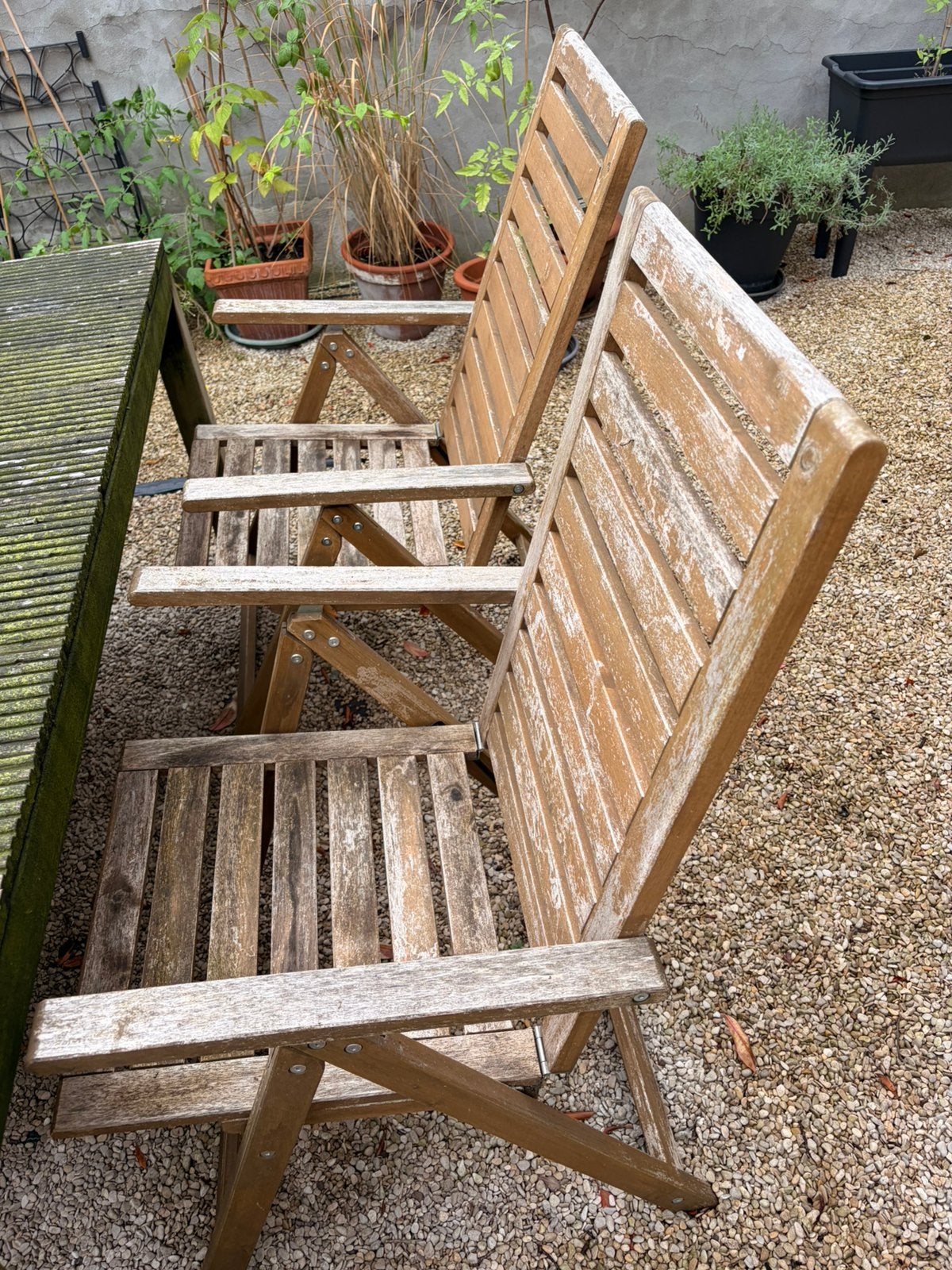 Houten stoelen, Tuin en Terras, Ophalen, Zo goed als nieuw