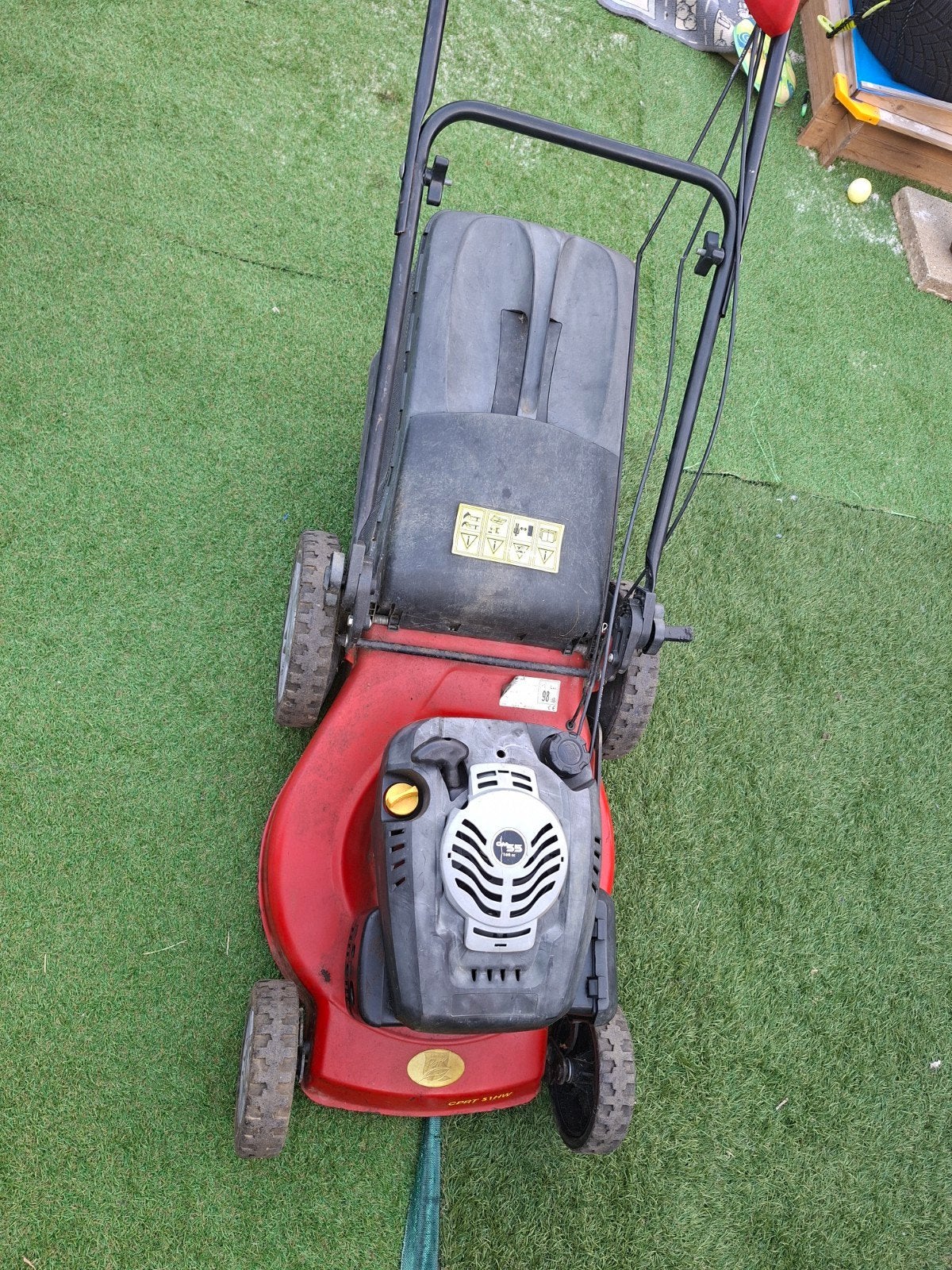 grasmachine central park, Tuin en Terras, Ophalen, Gebruikt, Benzine-grasmaaier, Central park