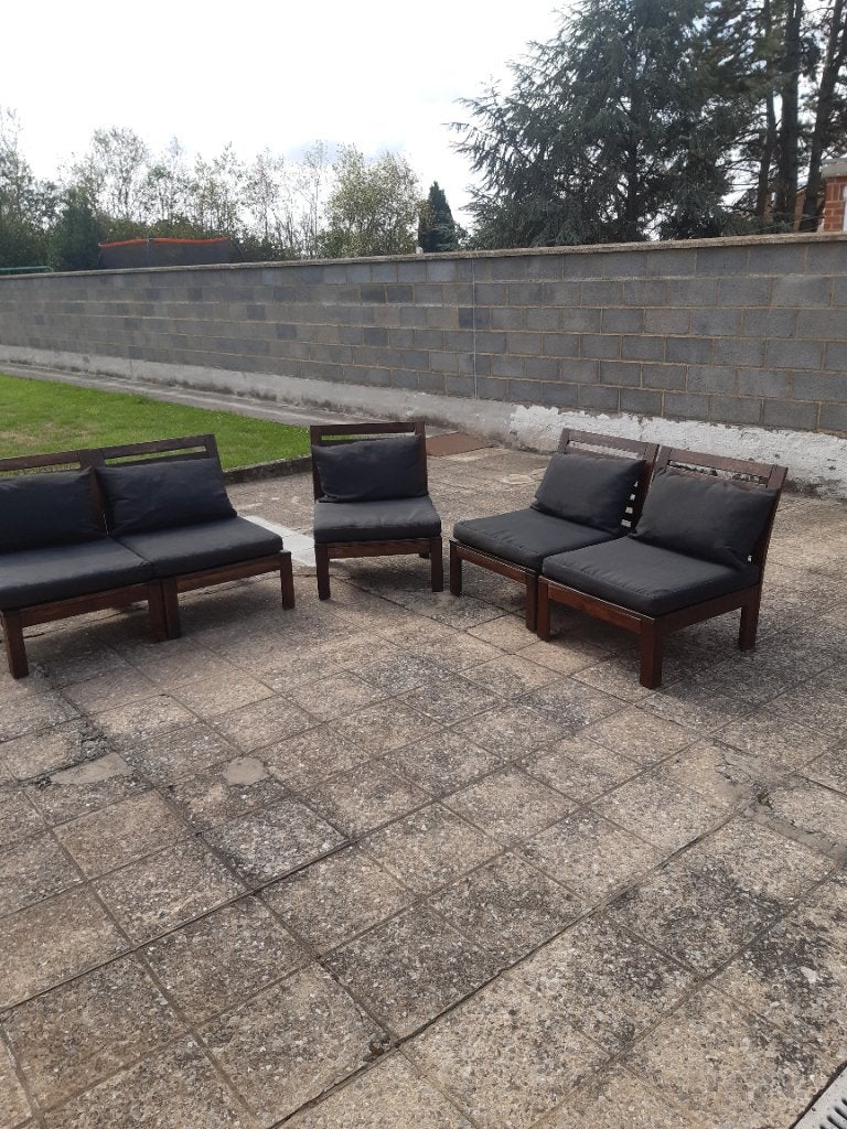 Salon de jardin exterieur, Jardin & Terrasse, Ensembles de jardin, Enlèvement, Bois, 5 places, Salons de jardin
