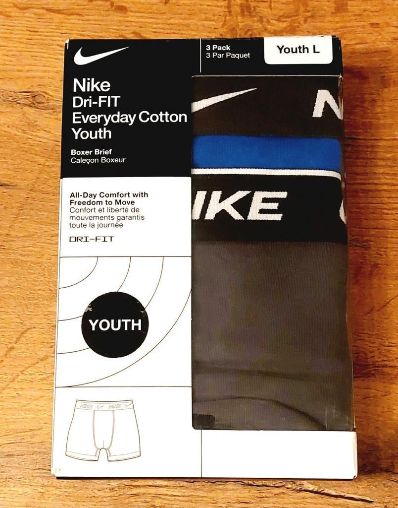 NIEUW Nike Dry-fit Boxer 3 pack - Youth L, Kinderen en Baby's, Kinderkleding | Overige, Ophalen, Nieuw, NIKE, Jongen