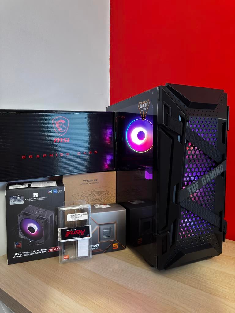 Nieuwe Gaming PC RTX 5060 Ti 16GB/ DDR5/ Ryzen 5 / SSD, Computers en Software, Virtual Reality, Nieuw, SSD, 1 TB