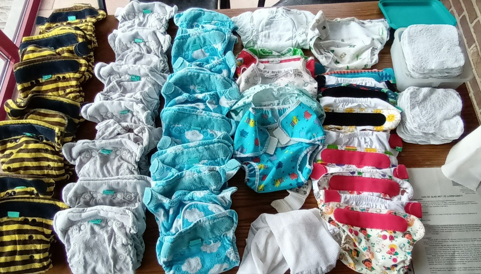 Verlaagde prijs! 22 herbruikbare luiers met luierbroekjes ., Kinderen en Baby's, Ophalen