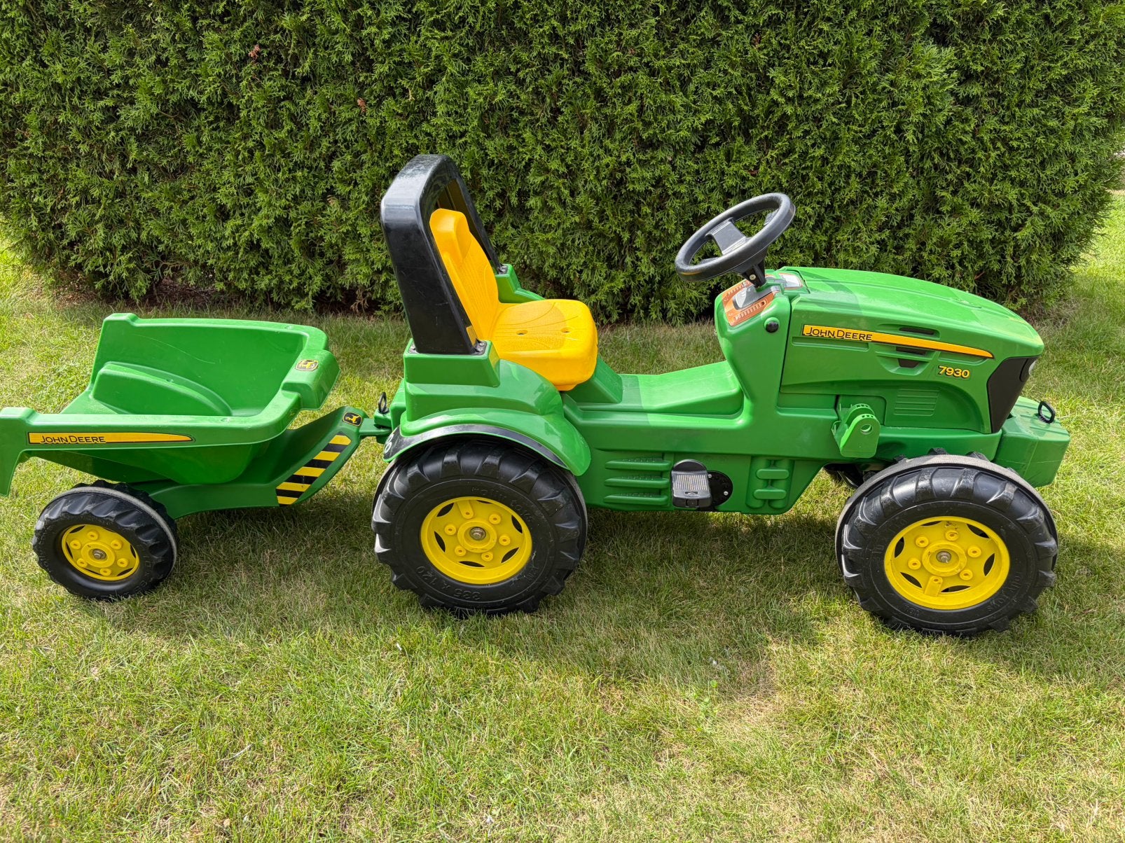 John Deere traptractor met kar, Enlèvement, Utilisé, Véhicule à pédales