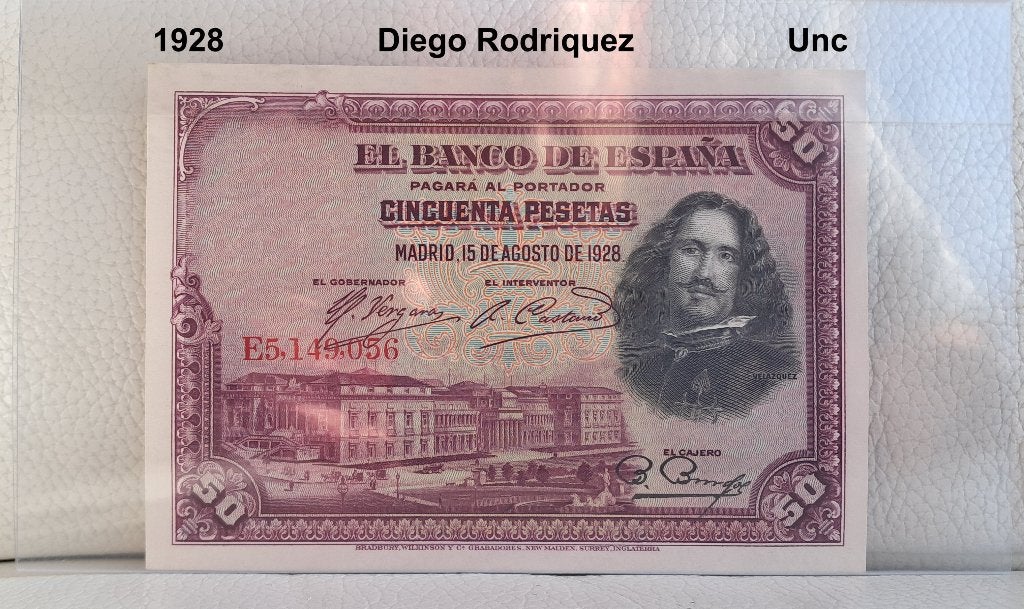 Espagne - 50 pesetas 1928 - Billet Unc, Envoi, Autres pays, Billets en vrac