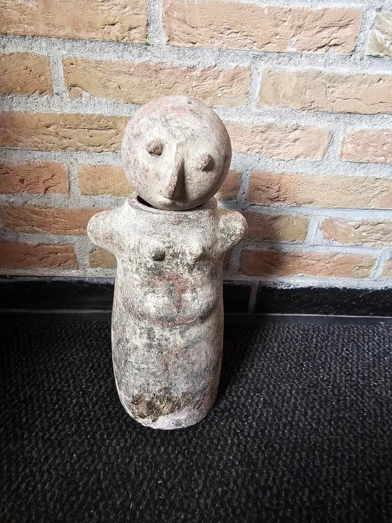 Personage met los hoofd, aardewerk, Ophalen of Verzenden, Zo goed als nieuw