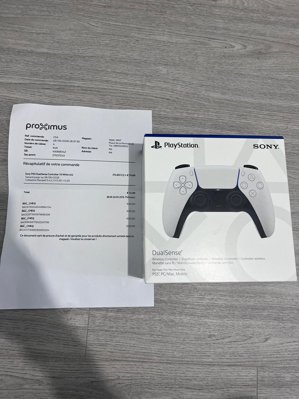 Manette de ps5 blanche neuf, Enlèvement ou Envoi, Neuf, Playstation 5