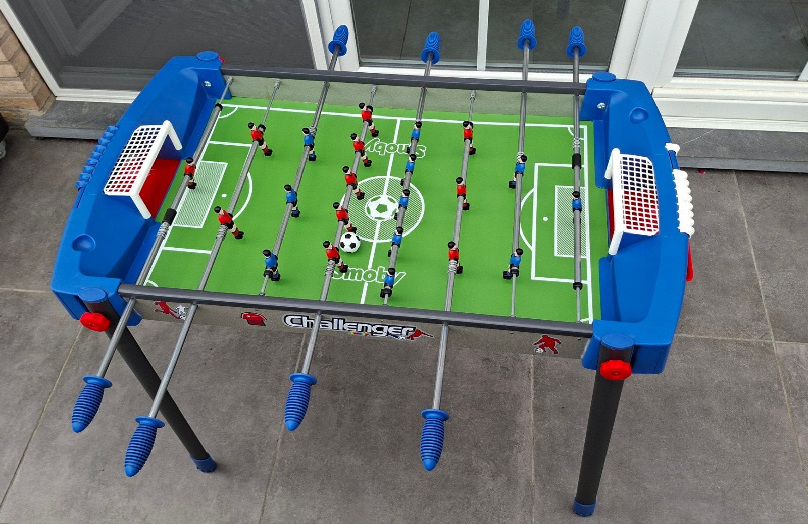 Voetbaltafel Smoby, Ophalen