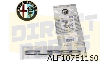 Alfa Romeo Giulia achterklepembleem tekst ''Super''  Origine, Autos : Pièces & Accessoires, Carrosserie & Tôlerie, Neuf, -, -