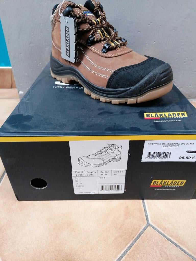Bottines de sécurité blaklader pointure 39 valeur 95.59€, Enlèvement ou Envoi, Neuf