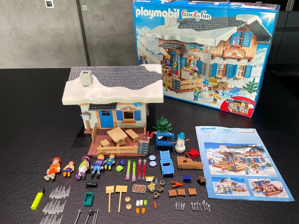 Playmobil  chalet avec skieurs - 9280, Enlèvement ou Envoi, Utilisé, Ensemble complet