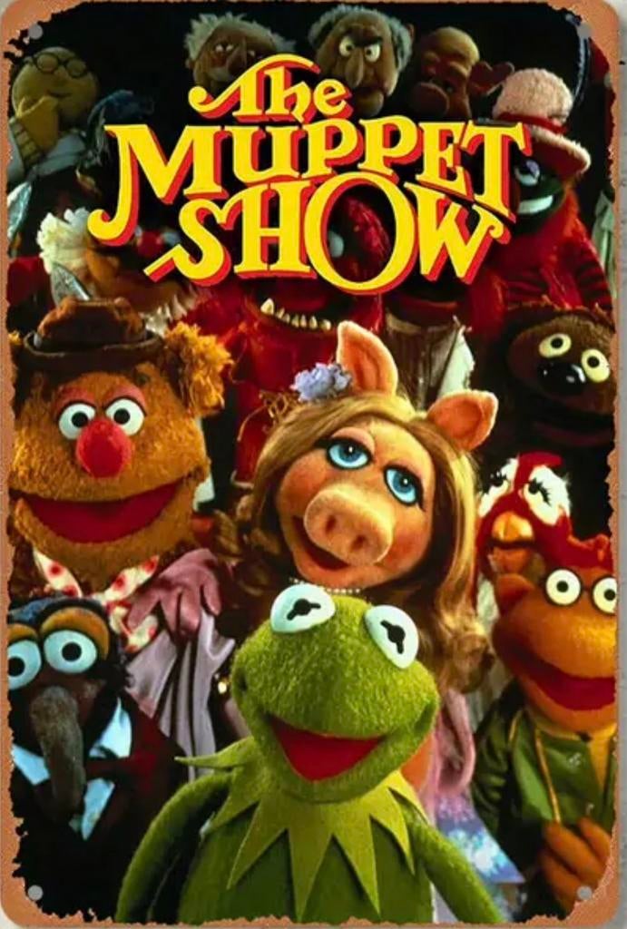 Metalen reclamebord The muppet show - retro vintage mancave, Verzamelen, Ophalen of Verzenden, Zo goed als nieuw, Reclamebord
