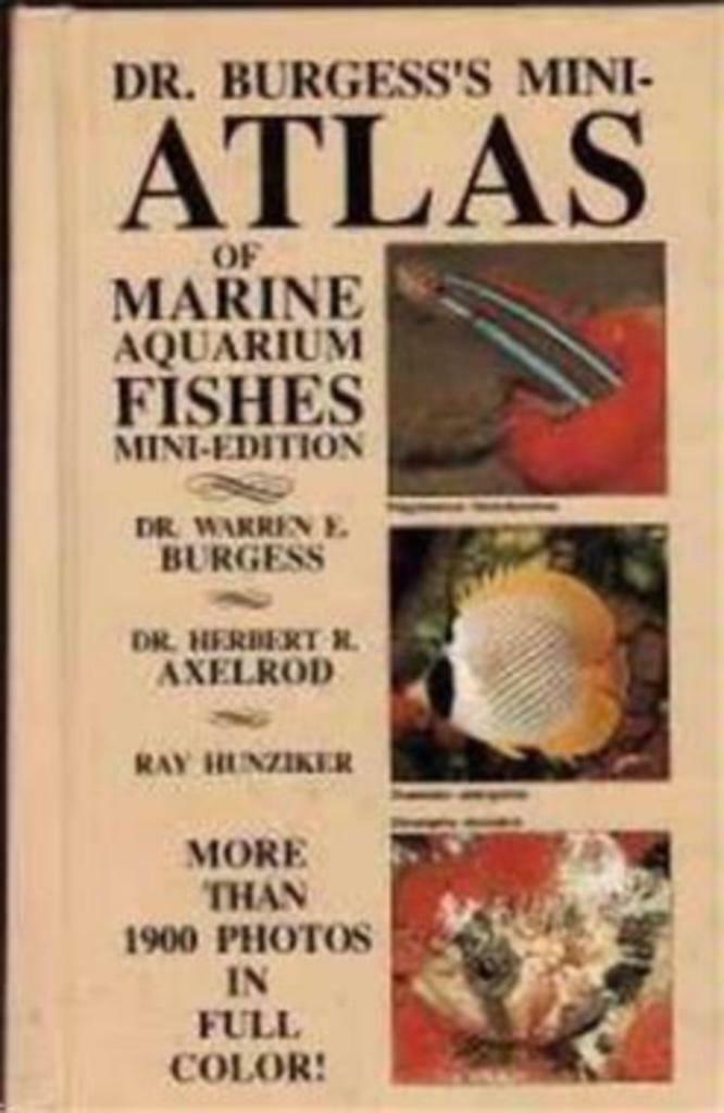 Dr.Burgess's Mini-atlas of Marine Aquarium fishes, Enlèvement ou Envoi, Utilisé, Poissons