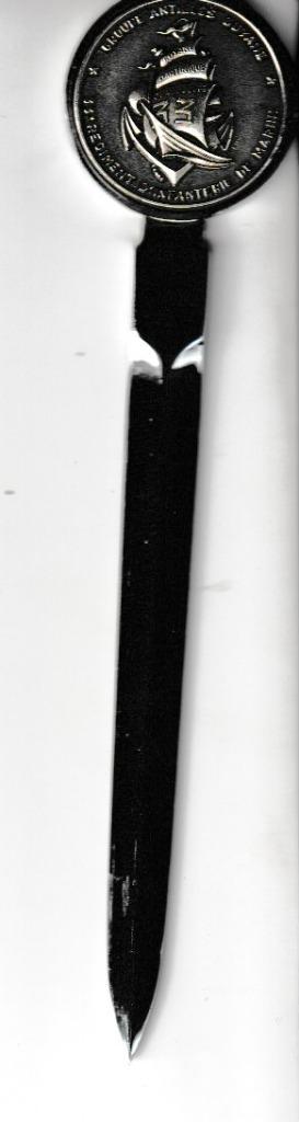 OUVRE-LETTRE  COUPE-PAPIER   33e REGIMENT D INFANTERIE DE MA, Enlèvement ou Envoi, Marine, Couteau ou Poignard