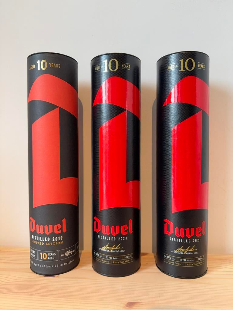 LOT Duvel Distilled 2019 - 2020 - 2021 - Limited Edition, Ophalen, Nieuw, Flesje(s), Duvel