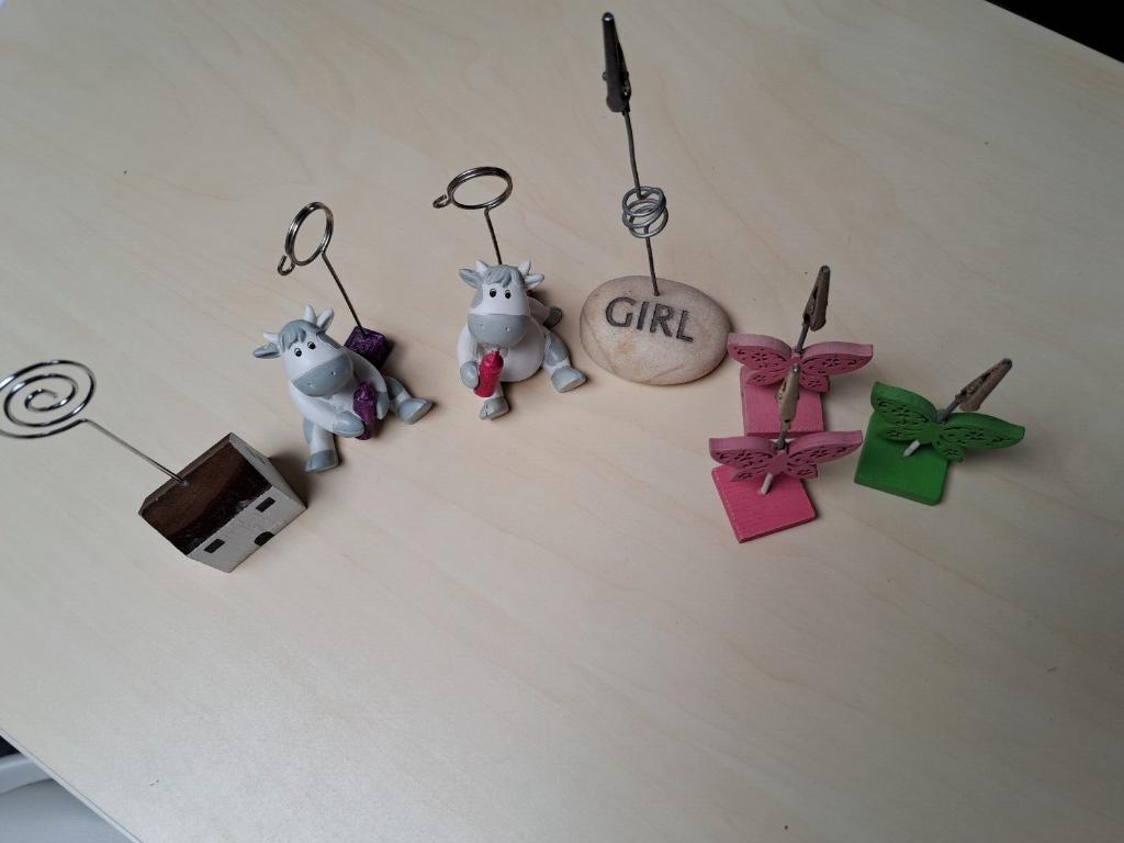 7 porte photo papillon vache cow maison girl, Enlèvement ou Envoi