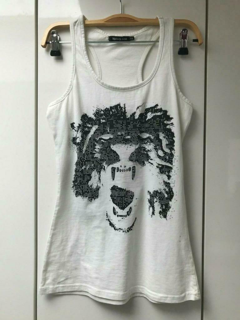 Mystery Jane tanktop - één maat, Wit, Ophalen of Verzenden, Zo goed als nieuw, Zonder mouw