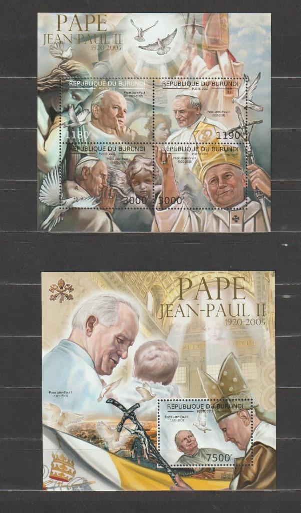 Burundi 2012 Blok Paus Johannes Paulus II **, Verzenden, Overige landen, Postfris