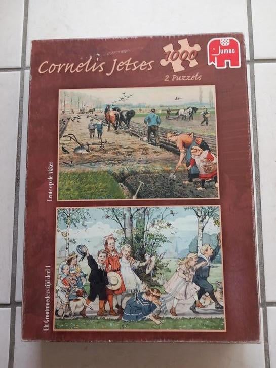 Puzzelbox 2 x 1000 stukjes - Cornelis Jetses, Ophalen, 500 t/m 1500 stukjes, Gebruikt, Legpuzzel