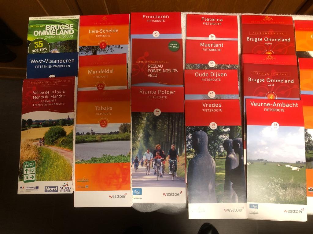 Fietsroutes kust-Brugs ommeland-Leiestreek-De Westhoek, Boeken, Overige merken, Fiets- of Wandelgids, Ophalen of Verzenden, Zo goed als nieuw