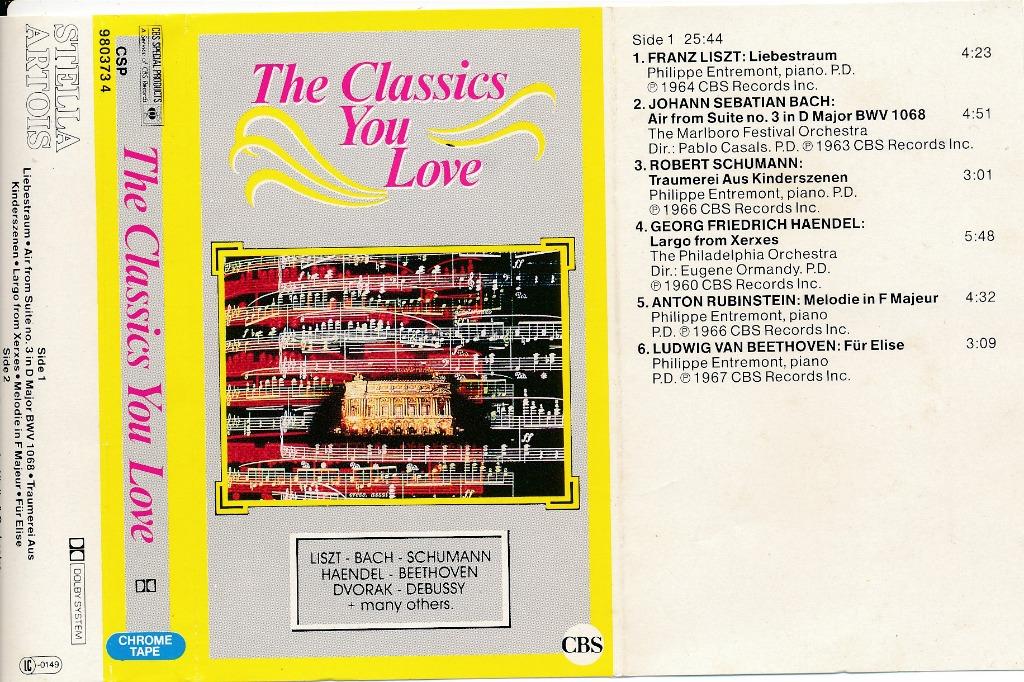 Music cassette  "The Classics You Love", Gebruikt, Klassiek, 1 bandje, Ophalen of Verzenden