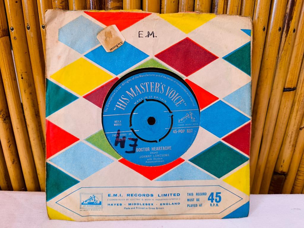 Vinyle 45t Johnny Lonesome "Marie, Marie" 45-POP 837 1961, Enlèvement ou Envoi, Single, Utilisé, 7 pouces