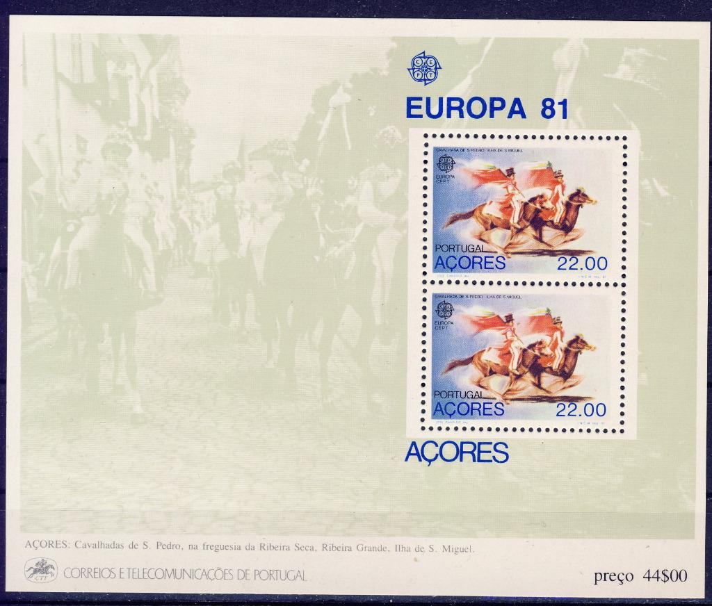 Azoren 1981 - CEPT blok 2 **, Verzenden, Postfris