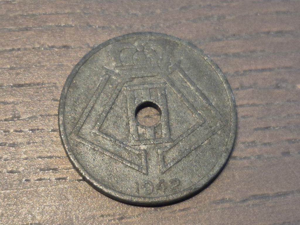Pièce belge 1942 25 cents, Enlèvement ou Envoi