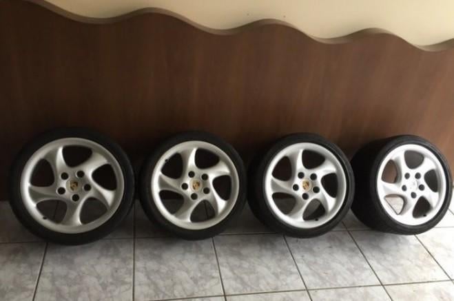 Set de 4 jantes Porsche type bi-turbo origine pour 993C2-C4, Enlèvement ou Envoi, Porsche