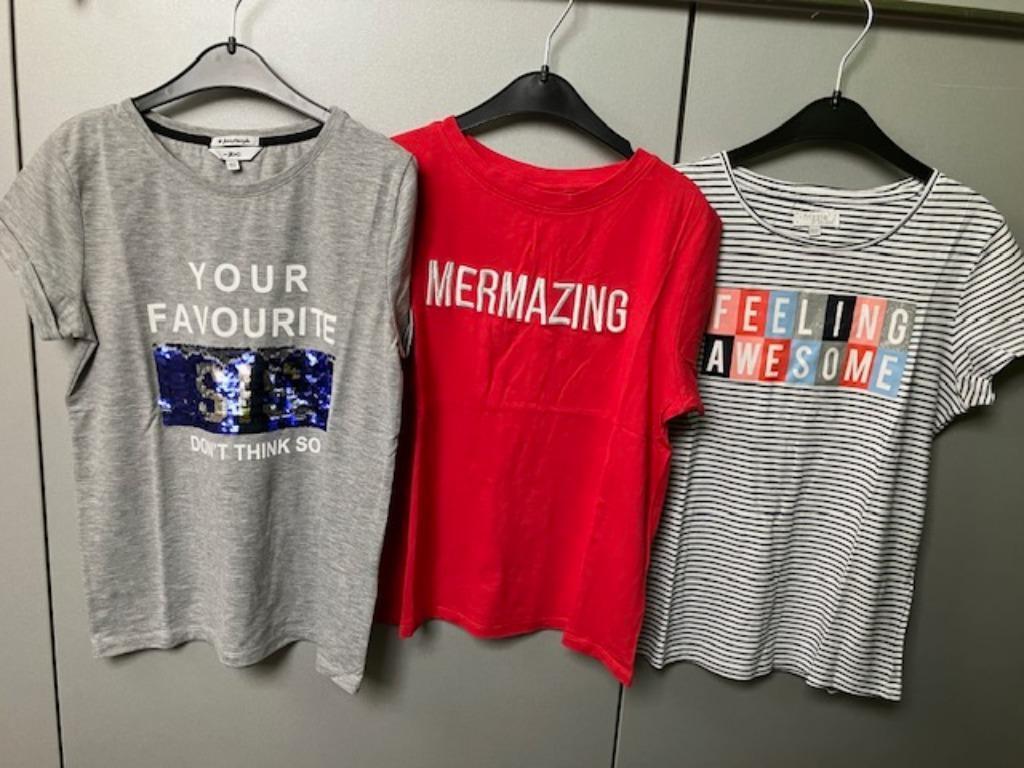 maat 152 T-shirt (3x), Kinderen en Baby's, Kinderkleding | Maat 152, Gebruikt, Meisje, Ophalen of Verzenden, Shirt of Longsleeve