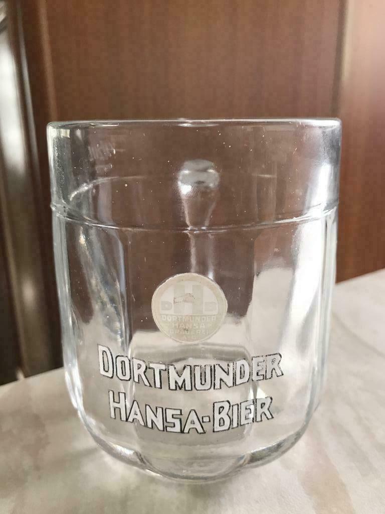 Dortmunder Hansa - Lettres en émail de pot de bière de bière, Enlèvement ou Envoi, Utilisé, Verre ou Verres, Autres marques