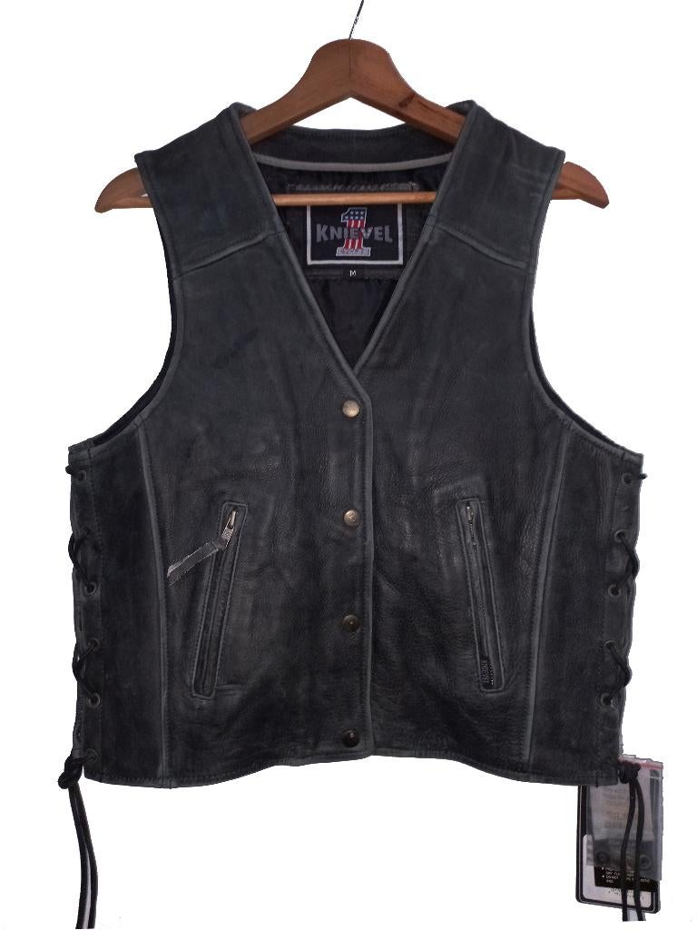 Gilet de moto en cuir neuf, Envoi, Neuf, avec ticket, Femmes, Manteau | cuir
