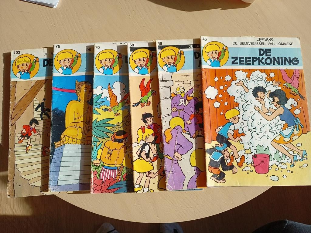 5 jommeke strips, Ophalen of Verzenden, Gelezen