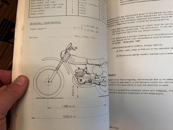 Onderdelenboek/werkplaatshandboek Montesa 125, Motoren, Ophalen of Verzenden