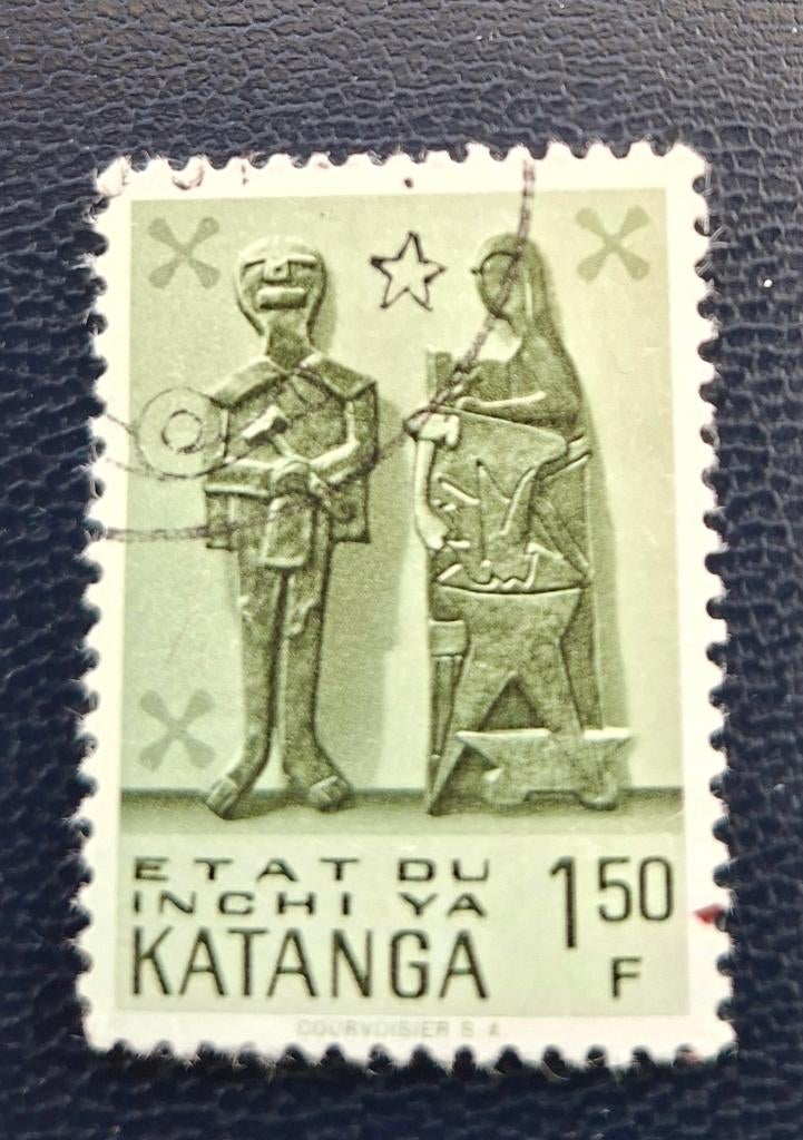 Tampon Katanga OBP 55, Enlèvement ou Envoi, Affranchi