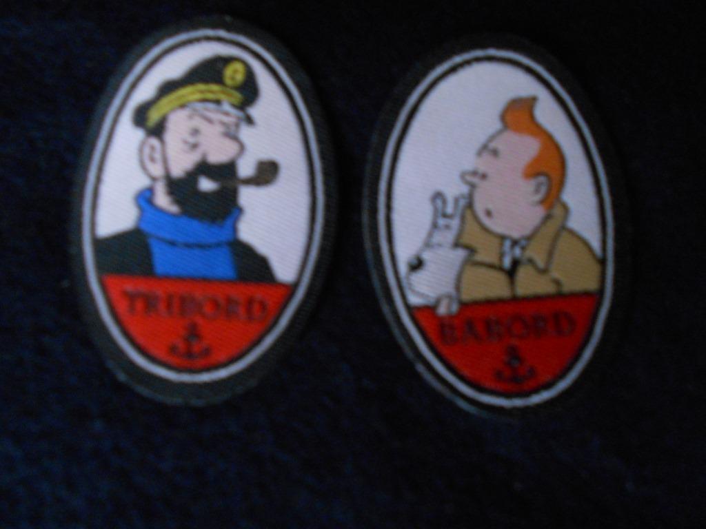 Ecussons en tissu, Tintin, Milou, et Haddock, Enlèvement ou Envoi, Neuf