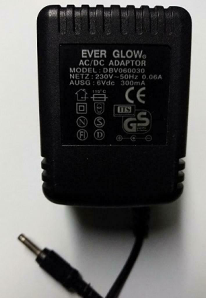 Adapter oplader Ever Glow 6V 300mA., Ophalen of Verzenden, Nieuw
