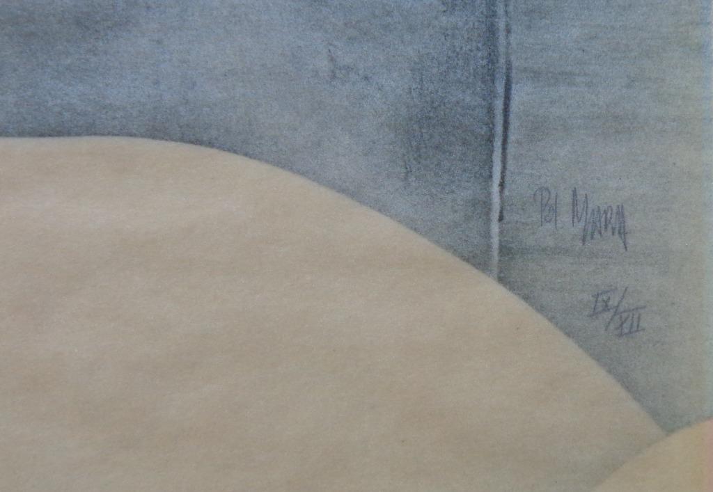 POL MARA / NAAKTE VROUW / KLEURLITHO / 37x37cm / SIG, Enlèvement ou Envoi