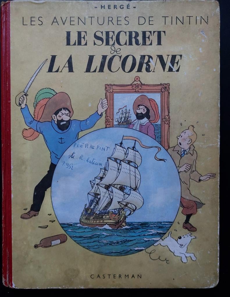 TINTIN Le Secret de la Licorne B3 1949 bon état, Livres