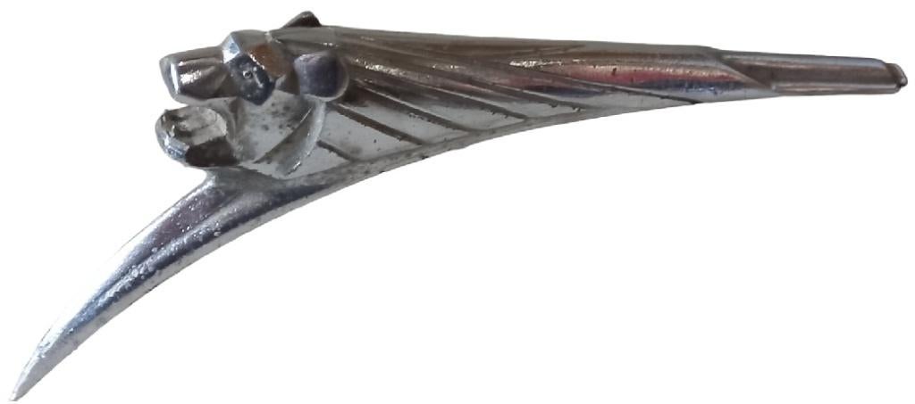 embleem Peugeot 203 leeuwekop 1950., Gebruikt, B, Ophalen of Verzenden, Peugeot
