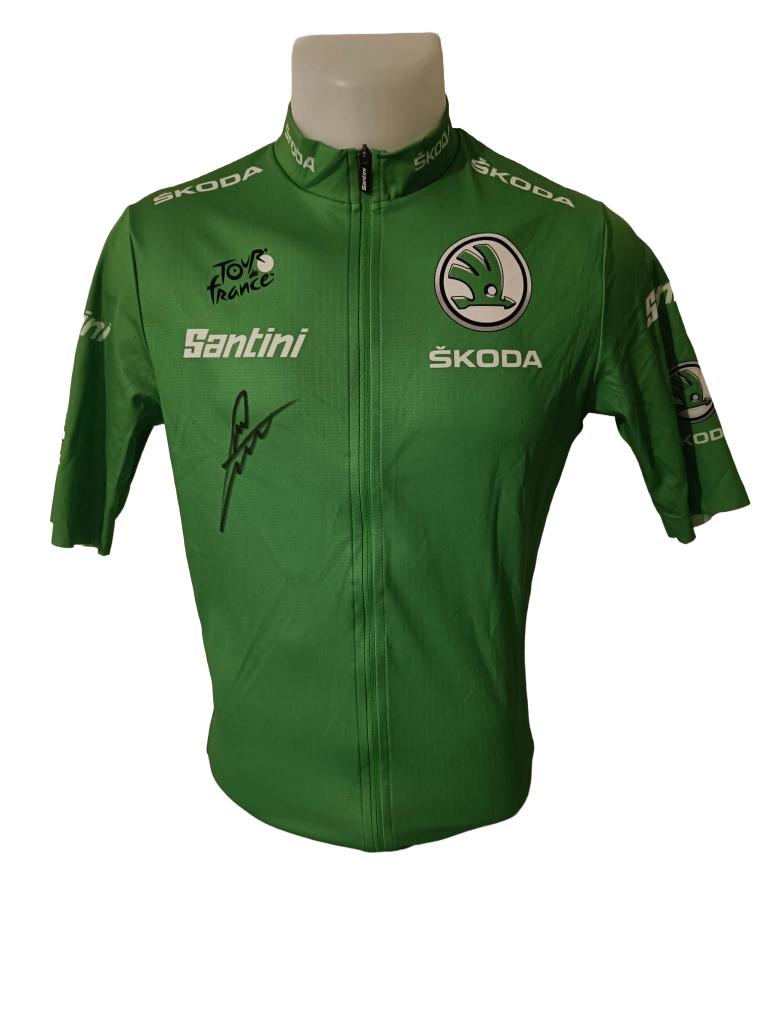 Gesigneerde groene trui Mark Cavendish, Envoi, Neuf, Maillot