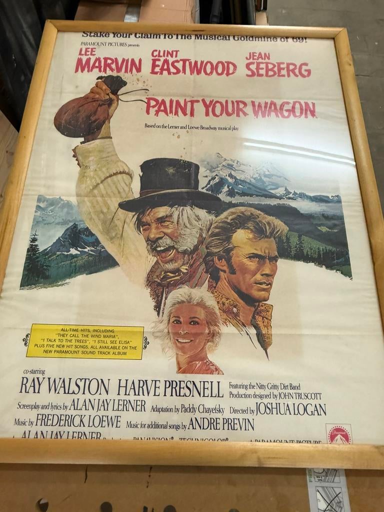 Film  poster in kader, Antiek en Kunst, Ophalen