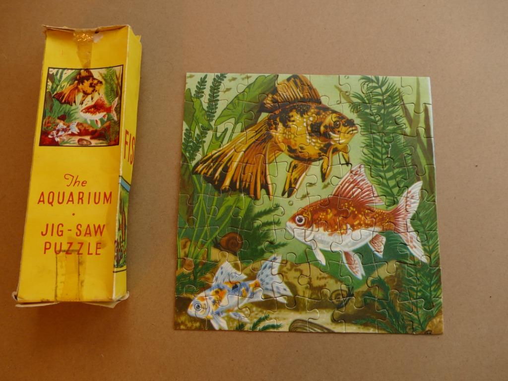 Oude vintage jig-saw puzzle The Aquarium, Verzamelen, Ophalen of Verzenden, Overige typen