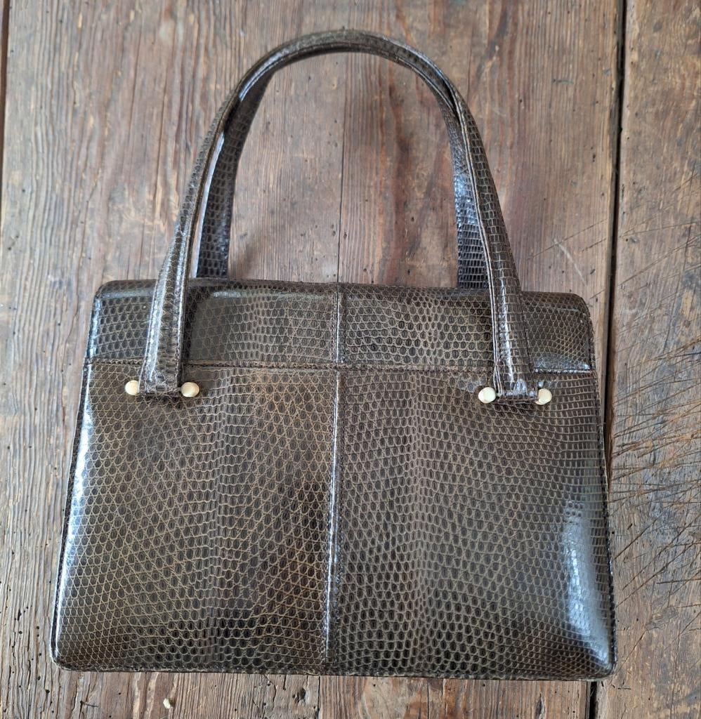 Sac à main en cuir de crocodile, Enlèvement ou Envoi, Comme neuf, Sac à main