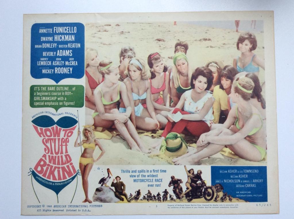 How to stuff a wild bikini - Original lobby card 1965, Enlèvement ou Envoi, Rectangulaire horizontal, A1 jusqu'à A3, Utilisé