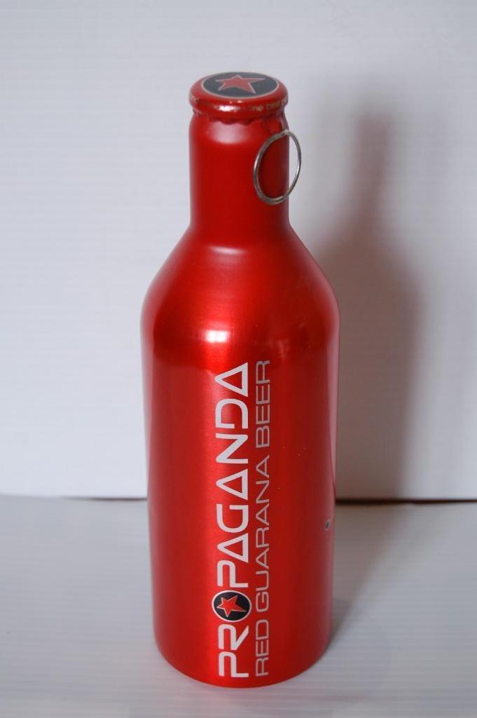 Propaganda Red Guarana Beer - Aluminium flesje - Monaco, Verzamelen, Ophalen of Verzenden, Nieuw, Flesje(s)
