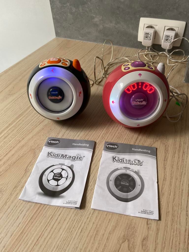 Vtech Kidimagic wekker met adapter, Elektronische apparatuur, Wekkers, Gebruikt, Ophalen of Verzenden