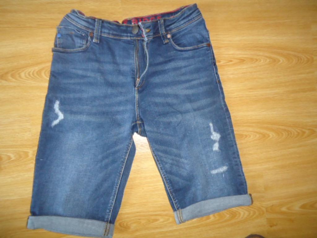 stoere jeansshort WE jongen maat 170, Kinderen en Baby's, Kinderkleding | Maat 170, Broek, WE, Ophalen of Verzenden, Zo goed als nieuw