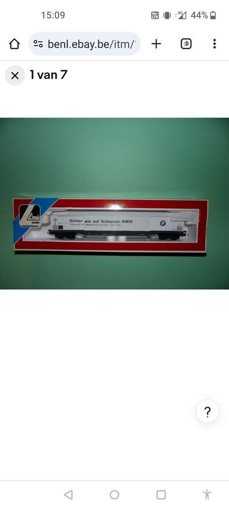 GEZOCHT: Lima 303204 BMW- Containerwagon ou ROCO Wagon BMW, Hobby en Vrije tijd, Ophalen of Verzenden, Zo goed als nieuw, Wagon